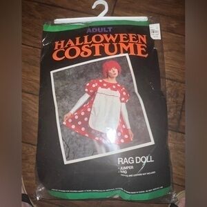 VINTAGE 1988 Creepy Rag Doll Halloween Costume - Adult